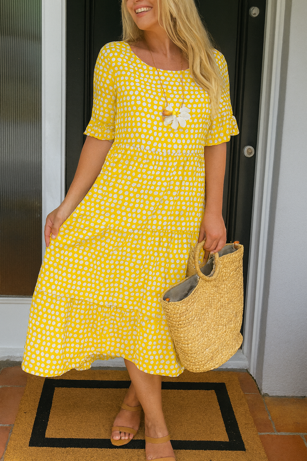 Blythea – Relaxed Tiered Midi Dress