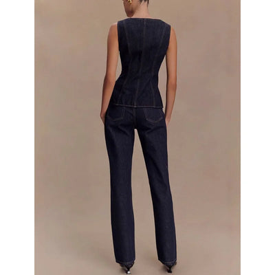 Romy | Structured Set & Denim Appeal