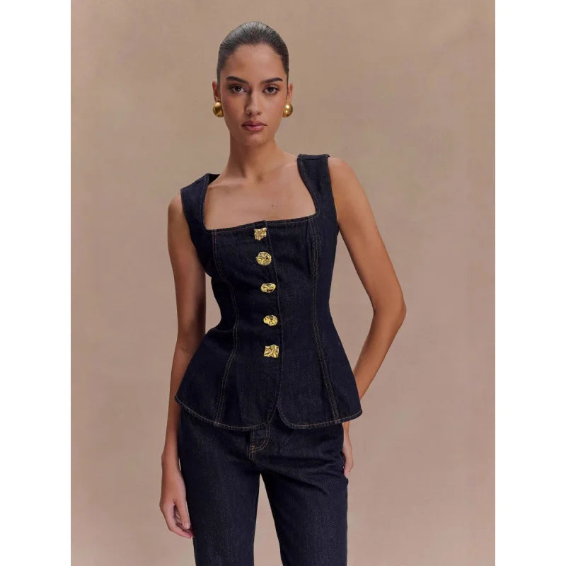 Romy | Structured Set & Denim Appeal