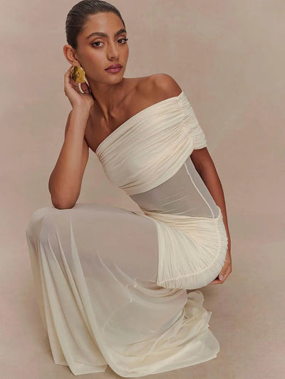 Soraya | Draped Dress & Pure Elegance